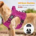 Heavy-Duty Tactical Dog Harness for Large Dogs, No Pull Adjustable Reflective Pet Vest with Molle System, K9 Military-Grade Control for Service Training, Outdoor & 10+ Breeds, Pink, Small