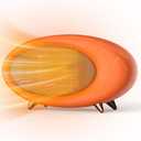 Lmkeji Space Heater, 600W Small Desk Heater for Indoor Use,Fast Safety Personal Desktop Heaters for Bedroom Table Home Office(Orange)