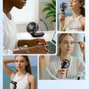TUNISE Portable Handheld Fan, Portable Fan Rechargeable, 4000mAh, 180 Adjustable, 6 Speed Wind, Display Electricity in Real Time, USB Rechargeable Foldable F an, Quiet Personal Fan as Power Bank