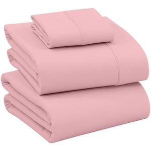 RUVANTI 100% Cotton Sheets – Twin XL Size Percale Bedding, Cooling & Breathable, Durable with a Crisp, Soft & Comfortable Feel, 16" Deep Pocket, 3-Piece Set, Bridal Rose