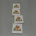 4 x Christmas Ornaments, 2.8 Inch Ceramic Religious Ornament, Christmas Tree Ornaments, Xmas Decorations, Holiday Decorations, Christian Gifts, Religious Gift, Holiday Party Gifts, and Xmas Gift Ideas