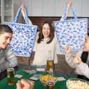 2 x 2 Pack Mahjong Tote Bag Set Mahjong Gifts for Women Mah Jong Tiles Bag Gift for Mah Jong Lover Player Lucky Birthday