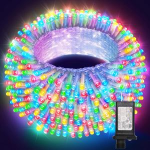 LAMYAR Christmas Lights with 1000 LEDs, 328FT Extra Long Plug in Fairy String Lights for Outdoor Tree and Indoor Dcor, 8 Modes & Timer, IP65 Waterproof Lights for Yard Garden Decor (Multi-Color)