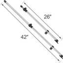 Leader Accessories Adjustable Bimini Top Rear Support Poles Universal Fit for 3-4 Bow Bimini Tops 1" Alumium Tube