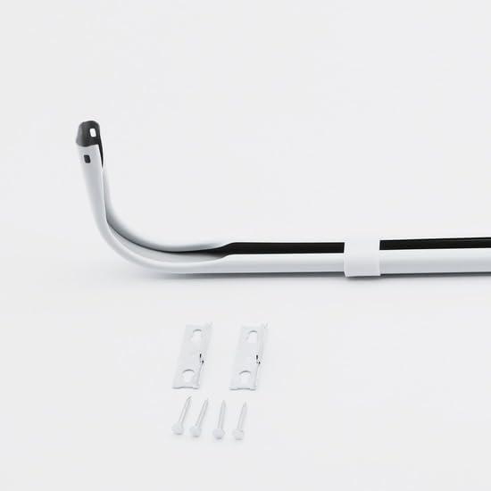 Yafa Home Fashion Heavy Duty Single Standard Adjustable Curtain Rod Hardware Included (White, 66"-128")