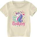 It's My Birthday Shirt for Toddler Girls 1st 2nd 3rd 4th 5th Girls Birthday Party Outfit Short Sleeve Gift Tshirt, 110