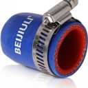 4-Ply Reinforced Silicone Hose Cap with Clamp,1-1/4"(32mm) ID Hose End Plug for Turbo Bypass Valve,Vacuum,Fix Leak,Throttle Body Port,Heater Core Plug,Coolant Heater Bypass Vacuum Water Port (Blue)