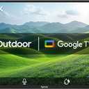 SYLVOX 50 Inch Outdoor Smart Television Weatherproof Google TV, 4K 700NIT High Brightness Temperature Resistant IP55 Waterproof TVs, Anti-Scratch, Suitable for Partial Sun (Patio Series)