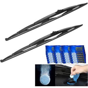 28 Inch Wiper Blade RV Pair or Motorhome rv windshield wipers 12mm 9mm J Hook With And 2pcs Rubber Wiper Blades Refills 28"/28"