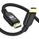 Diyanisly 8K HDMI Cable 10FT Ultra, High Speed HDMI 2.1 Cables Support 48Gbps 8K@60HZ 4K@120Hz, Ethernet Audio Video Return 3D ARC HDMI Cord for Xbox PS4/PS5 UHD RokuTV Monitor Laptop (Braided, Black)