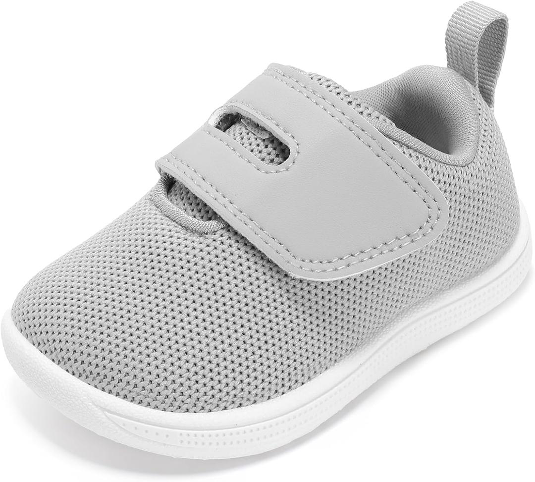 STQ KIDS Toddler Barefoot Shoes First Walking Light Grey 12-18 Months