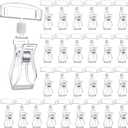 Honeydak 50 Pcs Plastic Sign Holder Clips Swivel Price Signs Rotatable Rack Shelf Price Clips for Merchandise Double Display for Retail Cards(Fan Shaped)
