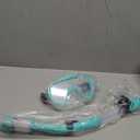 Snorkel Set Adults Snorkeling Gear Anti-Fog Panoramic View Swim Mask Dry Top Snorkel Kit with Carry Bag for Snorkeling Scuba Diving Swimming Travel (A-Green+Transparent)