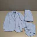 Boys Suit Kids Formal Suits for Boys Wedding Easter Outfits Dress Blazer Vest Pants Bowtie Set (4T, Light Blue)