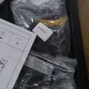 Bellemave Twin XL Loft Bed Frame with Storage Stairs, Beside Shelf & Wardrobe, Metal Loft Bed Twin XL with USB Ports & LED Light, Large Under-Bed Space Loft Beds for Adults, Teens, Kids, Black Natural