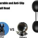 Double 1" Ball Mount Base Ball Adapter Compatible with RAM Mounts B Size 1 inch Double Ball Socket Arms, Black-2