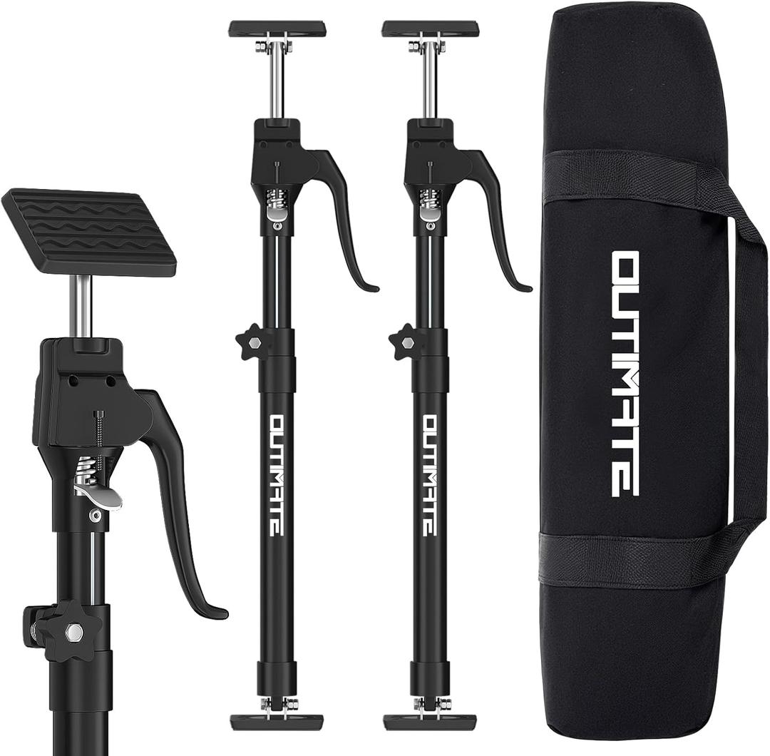Third Hand Support Pole Heavy Duty, Cabinet Jacks for Installing Cabinets with 200 LBS Capacity and Expand from 23-3/5 to 45-3/10 IN, 2-PC