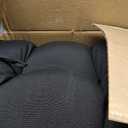 Blazing Needles Twill Tufted Bench Cushion, 60" x 19", Black 1 Count