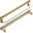 khtumeware 10 Pack Brushed Brass Cabinet Pulls 8 Inch(203MM) Hole Centers Kitchen Brushed Gold Cabinet Handles Cabinet Hardware Kitchen Handles for Cabinets Cupboard Handles Drawer Pulls