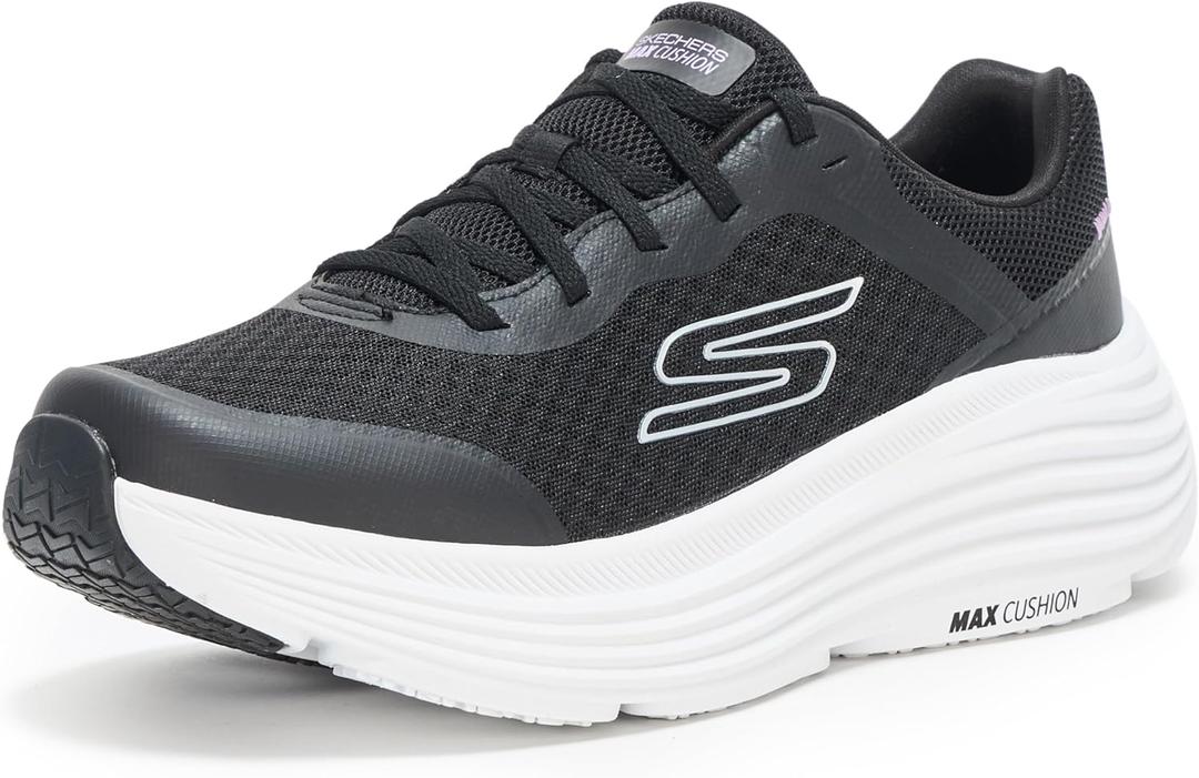Skechers Womens Max Cushioning Endeavour Canova (9, Black/White)