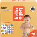 Hello Bello Premium Diapers Size NB, Safari Squad & Shine and Dandy Designs, 76ct Club Box