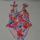 One Piece Swimsuit Tummy Control Bathing Suit for Women Ruched Slimming Swim Suit Modest Push Up Swimwear L