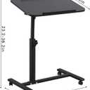 Laptop Table Mobile Adjustable Height Portable Desk Notebook Swivel PC Computer Rolling Desk with Wheels, Laptop Stand for Couch Bedside Hospital Bed Table
