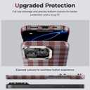 BENKS ArmorVichy Case for iPhone 16 Pro, MagSafe Compatible Slim Protective Case Built with Dupont Kevlar Fiber, Anti-Fingerprint UV Finish, Vichy Check Design, Red