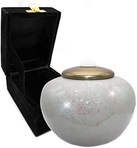 Commemorative Cremation Urns for Human Ashes Adult Male & Female - Beautifully Handcrafted Decorative Personalized Cremation Urns for Human Ashes Male Mom Dad (Small Sparkling Prismatic)