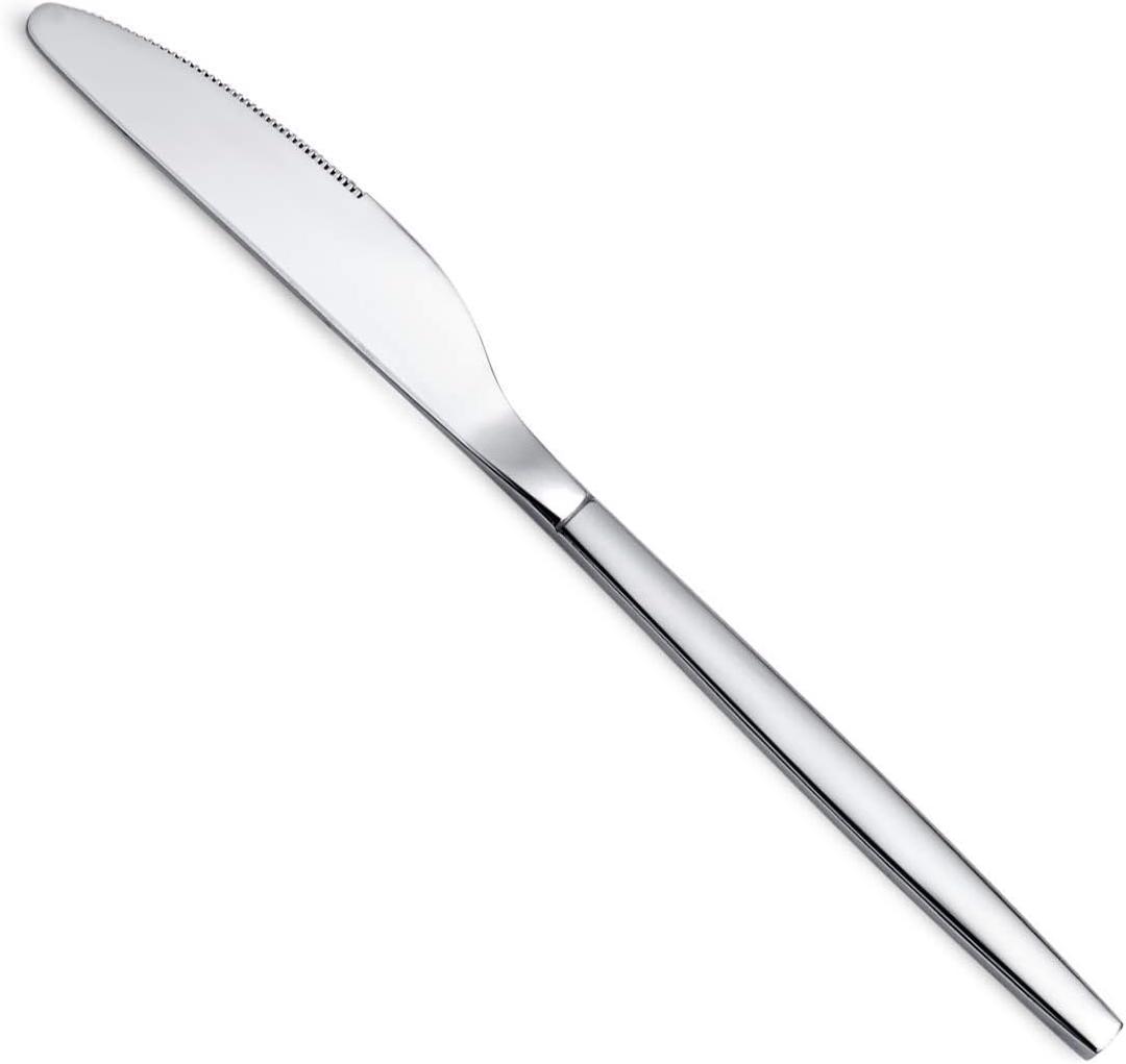 Berglander Dinner Knives Set Of 12, Stainless Steel Shiny Modern Dinner Knife, Butter Knife Table Knives Dishwasher Safe