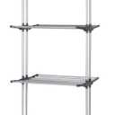 Foldable Clothes Drying Rack Three-Layer Storage Clothing Organizer Cloth Hanger for Indoor Outdoor Balcony