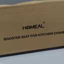HOMEAL Booster Seat for Kitchen Chair - Toddler Booster Seat for Dining Table - Dining Seat with Adjustable Straps - Non-Slip Base & Breathable Fabric - Dark Gray