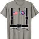 Astronaut Costume for Children, Men, Women, Spacesuit T-Shirt (S, Slate Grey)