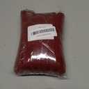 24 Inch Red Knitted Small Christmas Tree Skirt, Chunky Cable Knit with Braided Border, Perfect for Xmas Holiday Decorations