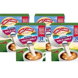 Land O Lakes Half and Half UHT-Processed Creamer, 24 Count (Pack of 6) Best By 11/JUN/2026