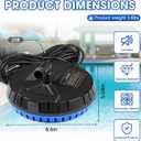 Automatic Pool Cover Pump, 1500 GPH Submersible Water Sump Pump for Pool Draining with 25 Ft Power Cord and 2 Adapters, Water Removal for Swimming Pool, Hot Tub, Pond, Blue