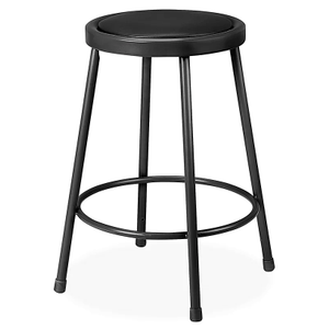OEF Furnishings 24-inch Steel Stool, Black, EasyBuild