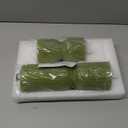 Girimax Olive Green Ribbed Flameless Pillar Candles with Remote, LED Candles Battery Operated Flickering Real Wax Set of 2