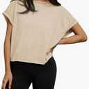Color Batwing Sleeve Hollow-Out Back T-Shirt Casual Beach Vacation, (No Size)
