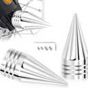 3.6" Axle Nut Covers, Chrome Axle Caps Compatible with Harley Davidson Street Glide Road King Trike Iron 883 Fat Boy Sportster Softail Dyna 2002-2024