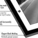 Americanflat 13x19 Picture Frame with Polished Plexiglass - Set of 5 - Use as 11x17 Frame with Mat - Galleria Collection - Picture Frames for Wall Display - Black