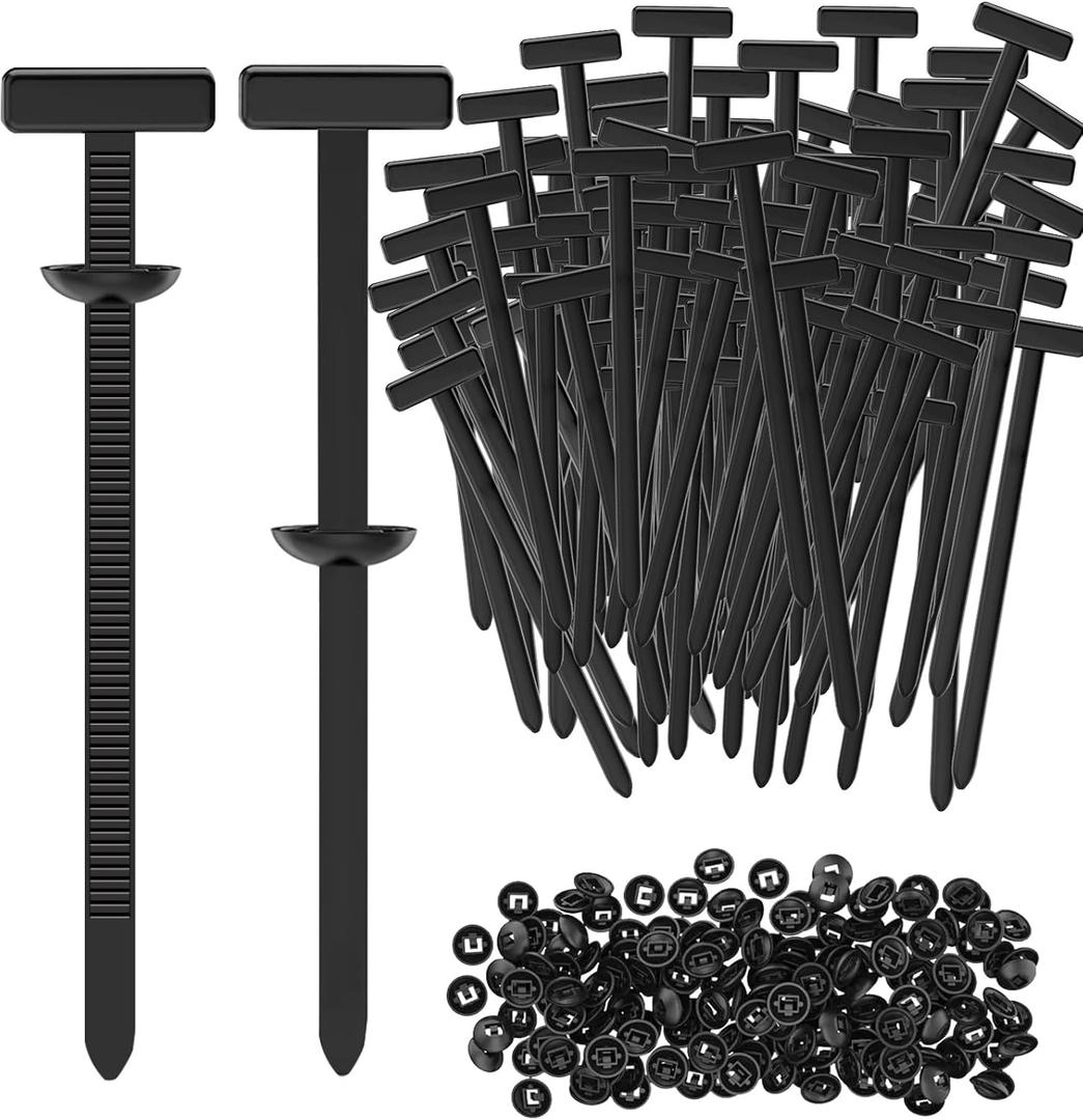 5 x 100PCS Nylon Universal Cable Tie Buckle - Grip Auto Zip Tie Buckles,Multipurpose Heavy Duty, Self-Locking Zip Tie with Pin & Button Design,UV-Resistant Fasteners for Car Repair