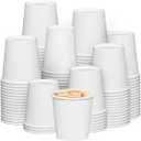GUSTO [6 oz. - 300 Count Disposable White Paper Cups, Hot Coffee Cups - Eco-Friendly Hot Cups - (Formerly Comfy Package)