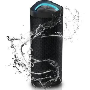 Vanzon Bluetooth Speakers, V40 Wireless Portable Bluetooth Speaker with IPX7 Waterproof, 24H Playtime, 24W Stereo Sound and TWS Dual Pairing, Suitable for Home/Party/Outdoor/Beach (Black)