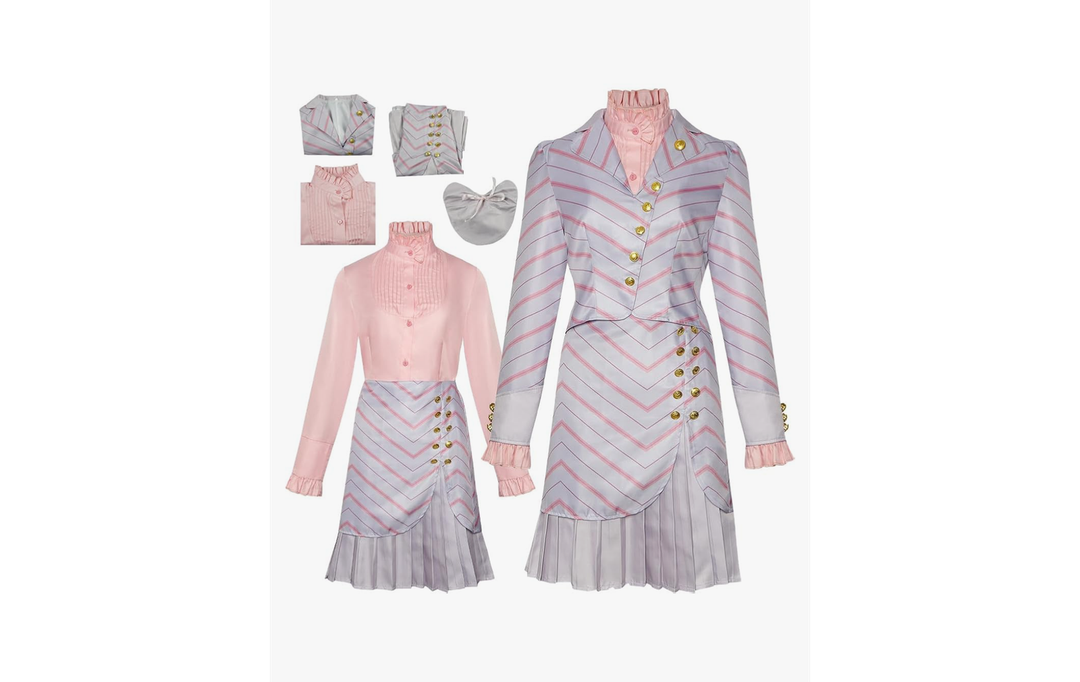 Glinda Cosplay Costume Pink Glinda Costume Suit Party Dress For Women, Small