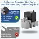 TSD2 W10189190 Rel/Sobrecarga y W10662129 Compresor Run Capacitor compatible con Whirl-Pool Ken-More Elec-trolux, etc. Refrigerador de MIFLUS