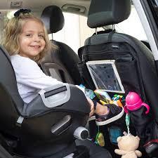 FReed Blue Car Backseat Organizer 2 Pack -Clear Touch Tablet Holder