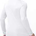 ZITY Men's UPF 50+ Sun Protection Shirts Long Sleeve Lightweight Rash Guard UV SPF Fishing Hiking Running Workout T-Shirt (White, M)