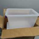 IRIS USA 5 Qt. Plastic Craft Storage Container Bins with Lids, 6 Pack, Small Art & Office Supply Organizer Tote, Sensory Bins & Boxes for Home & University, Stackable, Carry Handle, Clear