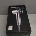 For Fast Drying, Low Noise, Hair Dryer with Diffuser and Nozzle, Silvery